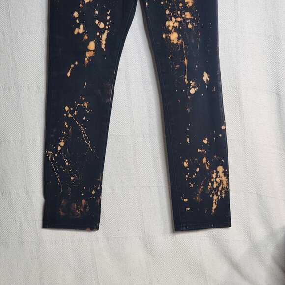 The Children's Place Black Hand Bleached Adj Waist Cotton Skinny Jeans Size 14 - Picture 5 of 16